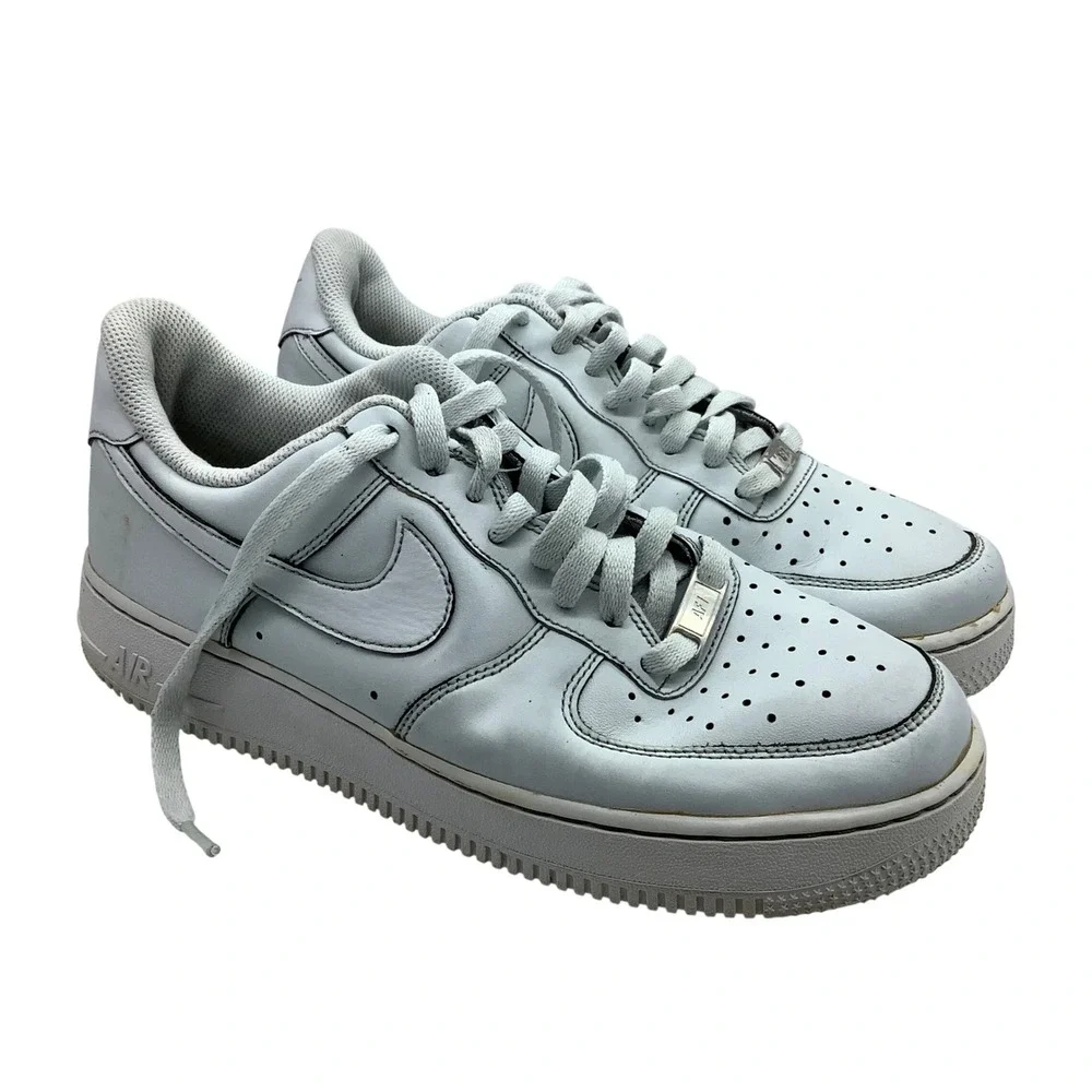 Nike Air Force‎ 1 07 Low Mens 8.5 White Black Piping CW2288-111 Sneakers